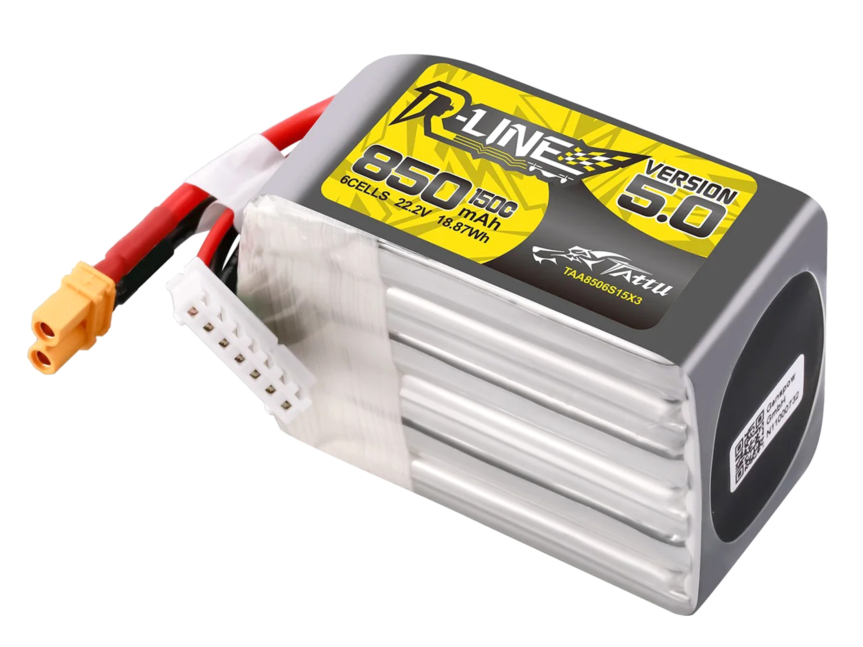 Акумулятор TATTU R-Line V5.0 850mAh 6S 150C, Фото ware-image.php