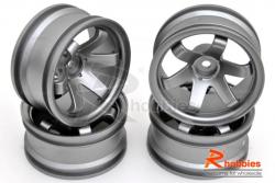 Комплект дисків коліс для шосейних автомоделей 1/10 RC Car(Срібні)  