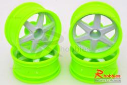 Комплект дисков колеса для шоссейных автомоделей 1/10 (зелено-белые)