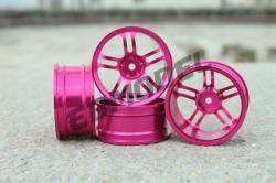 Диски алюмінієві Cmartlink RC 1/10 Drift Wheels Rim (рожеві)