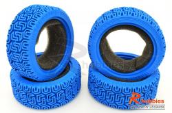 Комплект шоссейной резины для автомоделей 1/10 RC On-Road Touring Car L Pattern (синие)