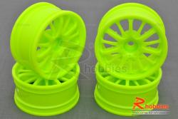 Комплект дисков колес для шоссейных автомоделей 1/10 (зеленые)