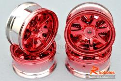 Комплект дисков колес для шоссейных автомоделей 1/10 (красные)