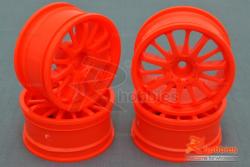 Комплект дисков колес для шоссейных автомоделей 1/10 RC Car (Светло-красные)