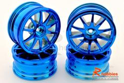Комплект дисков колес для шоссейных автомоделей 1/10 RC Car (Синий)