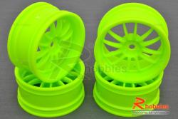 Комплект дисков колес для шоссейных автомоделей 1/10 RC Car (Салатовые)