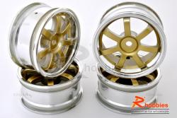 Комплект дисков колес для шоссейных автомоделей 1/10 RC Car (Золотые)