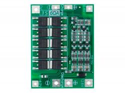 Модуль BMS для контроля заряда/разряда 3S 18650 Li-Ion аккумуляторов (60A)