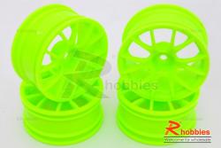 Комплект дисков колес для шоссейных автомоделей 1/10 RC Car (Салатовые)