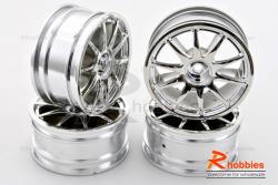 Комплект дисков колес для шоссейных автомоделей 1/10 RC Car (Серебряные)