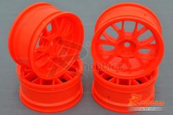 Комплект дисков колес для шоссейных автомоделей 1/10 RC Car (Светло-красные)
