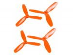 Комплект пропеллеров для квадрокоптера 5045 V2 (оранжевый-прозрачный)