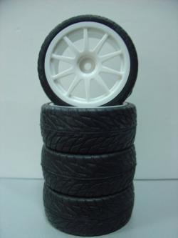 Комплект коліс 1/10 On Road RC Car(Білі)