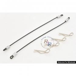 Сталевий трос (100 мм) 2шт. з кліпсами 4шт. для кріплення кузова
