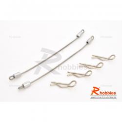 Сталевий трос (80мм) 2шт. з кліпсами 4шт. для кріплення кузова