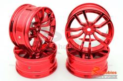 Диски алюмінієві 1/10 RC On-Road DRIFT (червоні)