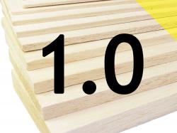 Пластина бальзова 1x100x1000мм (Легка)