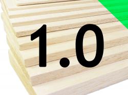 Пластина бальзова 1x100x1000мм (Середня) 