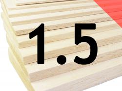 Пластина бальзова 1.5x100x1000мм (Важка)