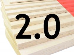 Пластина бальзова 2x100x1000мм (Важка)