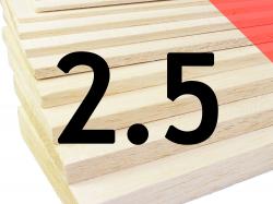 Пластина бальзова 2.5x100x1000мм (Важка)