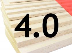 Пластина бальзова 4x100x1000мм (Важка)