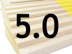 Пластина бальзовая 5x100x1000мм (Легкая)