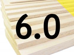 Пластина бальзова 6x100x1000мм (Легка)