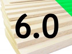 Пластина бальзова 6x100x1000мм (Середня)