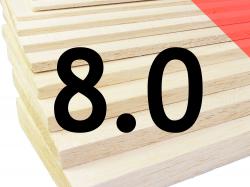 Пластина бальзовая 8x100x1000мм (Тяжелая)