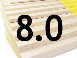 Пластина бальзовая 8x100x1000мм (Легкая)