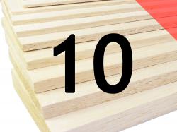 Пластина бальзова 10x100x1000мм (Важка)