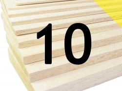 Пластина бальзова 10x100x1000мм пластина (Легка)