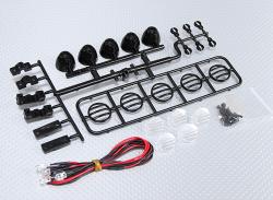 Комплект світлодіодних фар для позашляховиків 1/10 масштабу (Чорні)