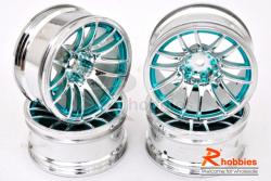 Комплект дисків коліс для шосейних автомоделей 1/10 (блакитні)