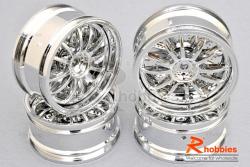 Комплект дисків коліс для шосейних автомоделей 1/10 (срібні)
