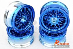 Комплект дисків коліс для шосейних автомоделей 1/10 (сині)