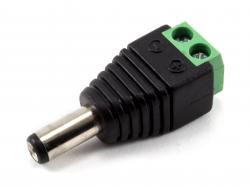 Переходник 2.1мм х 5.5мм (папа) с блока питания на клеммную колодку