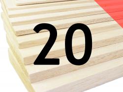 Пластина бальзовая 20x100x1000мм (Тяжелая)