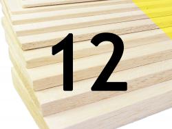 Пластина бальзова 12x100x1000мм (Легка)