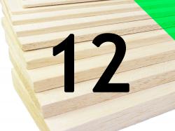 Пластина бальзовая 12x100x1000мм (Средняя)