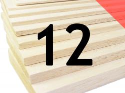 Пластина бальзова 12x100x1000мм (Важка)