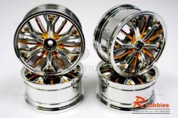 Комплект дисків коліс для шосейних автомоделей 1/10 (оранжеві)