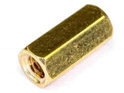 Стойка латунная с двусторонней внутренней резьбой M3х10мм