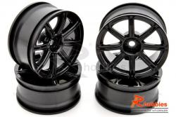 Комплект дисків коліс для шосейних автомоделей 1/10 (Чорні)