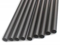 Трубка карбоновая 12мм x 10мм x 1000мм (3K Twill плетения)