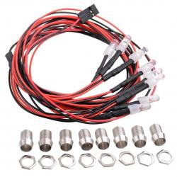 Комплект света для автомоделей (8 светодиодов)