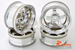Комплект дисків коліс для шосейних автомоделей 1/10 (срібні)