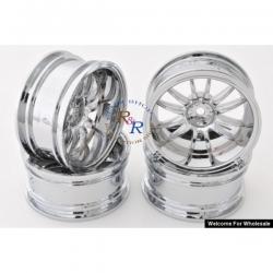 Комплект дисків коліс для шосейних автомоделей 1/10 RC Car (срібні)