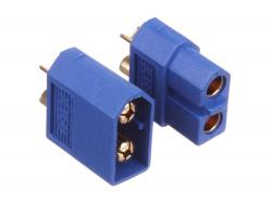 Роз’єм нейлоновий XT60 синій (пара)